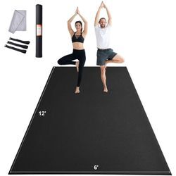 VEVOR Trainingsmatte, rutschfeste, hochdichte Premium-Yogamatte, Trainings-Yogamatte, Fitness- und Trainingsmatte mit Tasche und Tragegurt, für alle