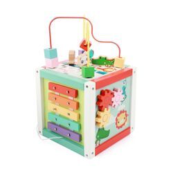 Fisher-Price - Holz-Aktivitätswürfel 5in1 Spielzeug Würfel ab 18 Monaten