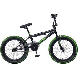 BMX-Rad "FATT" Fahrräder Gr. 25cm, 20 Zoll (50,80cm), schwarz (schwarz + schwarz) Kinder