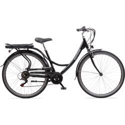 E-Bike TEUTOBURG "Senne" Gr. 45, schwarz (nachtschwarz), E-Bikes, 45cm, 28 Zoll (71,12cm), Pedelec, Elektrofahrrad für Damen u. Herren