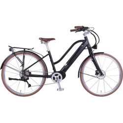 E-Bike EGO MOVEMENT "Classic 25 Cleopatra Trapez 45 cm Schwarz 28"" Gr. 45, schwarz, E-Bikes, 45cm, 28 Zoll (71,12cm), Pedelec, Elektrofahrrad für Damen u. Herren