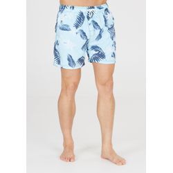 Badeshorts CRUZ "Farell", Herren, Gr. L, US-Größen, blau (hellblau, blau), Elasthan, Polyester, bedruckt, Badehosen, mit stylischem Print