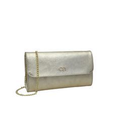 Clutch "Eleganz", Damen, Gr. B/H/T: 26cm x 15cm x 5cm one size, gold, Leder, COLLEZIONE ALESSANDRO, Taschen, aus Leder, mit separaten Fächern