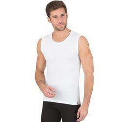 Unterhemd TRIGEMA "TRIGEMA Ski-/Sport-Trägershirt" Gr. 4XL, US-Größen, weiß Herren Unterhemden