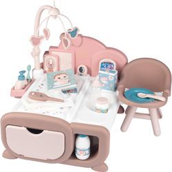 Puppen Pflegecenter SMOBY "Baby Nurse, Cocoon 3-in-1", rosa (rosa, pink), Puppenmöbel, KinderB:59cm H:48cm T:43cm, Kunststoff, mit Sound; Made in Europe, B:59cm H:48cm T:43cm