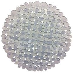 Wanneneinlage SPIRELLA "Riverstone", transparent, Ø:57cm, PVC Schaum, PVC, Wanneneinlagen, rutschhemmend, pflegeleicht