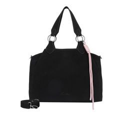 Henkeltasche FRITZI AUS PREUSSEN "Maia", Damen, Gr. B/H/T: 14cm x 29cm x 40cm, schwarz, Baumwolle, unifarben, Taschen, mit abnehmbarer Kordelschnur