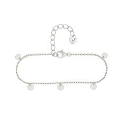 Armband CAÏ "925 Silber rhodiniert Anhänger Plättchen", weiß, Armbänder, Damen, 15 + 4cm, Silber 925 (Sterlingsilber), glänzend