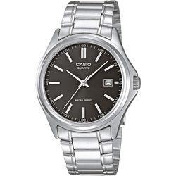 Quarzuhr CASIO TIMELESS COLLECTION, silber (edelstahlfarben), Armbanduhren, Herren, Armbanduhr, Herrenuhr, analog, Datum