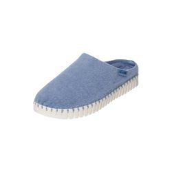 Slipper ILSE JACOBSEN "TULIP3090F" Gr. 37, blau (country blau) Damen Schuhe Filz, Innenfutter aus Kunstfell, Flexible Sohle Naturkautschuk