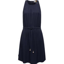 Blusenkleid RAGWEAR "Sanai" Gr. L (40), Normalgrößen, blau (navy), Damen, 100% Viskose, Kleider, stylisches Sommerkleid mit verspielten Details