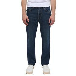 Straight-Jeans MUSTANG "Tramper Straigt" Gr. 33, Länge 36, blau (dunkel blau), Herren, Denim/Jeans, Obermaterial: 99% Baumwolle, 1% Elasthan, Jeans