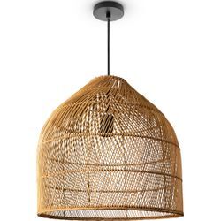 Pendelleuchte PACO HOME "LINNU" Lampen Gr. Ø 44 cm Höhe: 44 cm, braun Korblampe Rattan Pendelleuchte Wohnzimmer Boho Deckenlampe Natur