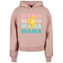 Kapuzenpullover MERCHCODE "Merchcode Damen Ladies Mothers Day - Mama Oversized Hoody" Gr. S, rosa (duskrose) Damen Pullover