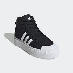 Sneaker ADIDAS SPORTSWEAR "BRAVADA 2.0 PLATFORM MID" Gr. 40,5, schwarz-weiß (core black / cloud white core black) Schuhe Design auf den Spuren des adidas Nizza