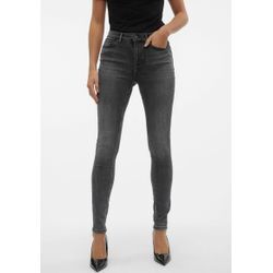 Skinny-fit-Jeans VERO MODA "VMFLASH MR SKINNY JEANS LI213 NOOS" Gr. S (36), Länge 30, blau (medium grau denim), Damen, Denim/Jeans, Obermaterial: 65% Baumwolle, 18% Polyester, 8% Viskose, 7% Elastomultiester, 2% Elasthan, unifarben, Jeans