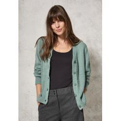 Cardigan CECIL Gr. L (42), iced salvia grün Damen Strickjacken mit V-Ausschnitt