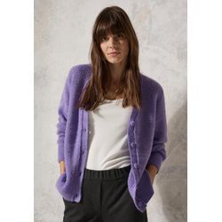 Cardigan CECIL, Damen, Gr. L (42), gentle lila, Web, 68% Baumwolle, 32% Polyester, unifarben, casual, normal normal, V-Ausschnitt, Langarm Bündchen, Strickjacken, mit V-Ausschnitt