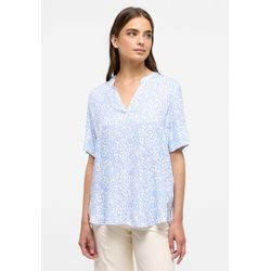 Longbluse ETERNA "LOOSE FIT" Gr. 38, blau (hellblau), Damen, 100% Viskose, Blusen