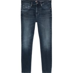 Slim-fit-Jeans TOMMY JEANS "AUSTIN SLIM TPRD" Gr. 33, Länge 34, blau (schwarz denim) Herren Jeans schmal zulaufendes Bein