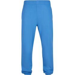 Stoffhose URBAN CLASSICS "Urban Classics Herren Ultra Heavy Sweatpants", Herren, Gr. XL, US-Größen, blau (horizon blau), 100% Baumwolle, unifarben, loose fit, Hosen