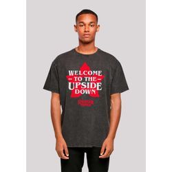 T-Shirt F4NT4STIC "Stranger Things Upside Down Dreams Netflix", Herren, Gr. L, schwarz, Obermaterial: 100% Baumwolle, casual, oversize, Rundhals, Kurzarm ohne Bündchen, Shirts, Premium Qualität