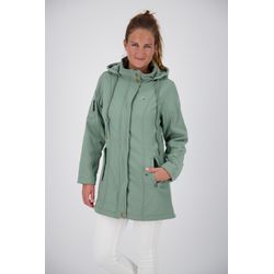 Softshellmantel DEPROC ACTIVE "TWIN PEAK II SLATE NEW WOMEN", Damen, Gr. 52 (XXL), grau, 96% Polyester; 4% Elastan mit TPU Membrane, casual, Mäntel, auch in Großen Größen erhältlich