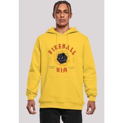 Kapuzenpullover F4NT4STIC "Stranger Things Fireball Dice 86 Netflix TV Series" Gr. L, gelb (taxi gelb) Herren Pullover Premium Qualität