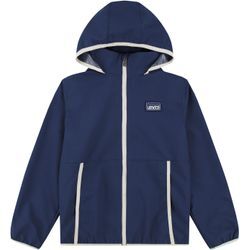 Windbreaker LEVI'S KIDS "LVB STOWAWAY HOOD", Jungen, Gr. 8 (128), blau (naval academy), Obermaterial: 100% Polyester, casual, normal, Jacken, mit kontrastierenden Akzenten