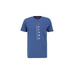 T-Shirt ALPHA INDUSTRIES "Alpha Industries Men - T-Shirts R Print T" Gr. L, blau (vintage marine) Herren Shirts