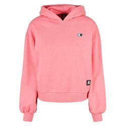 Kapuzenpullover STARTER BLACK LABEL "Starter Black Label Damen", Damen, Gr. L, bunt (pinkgrapefruit), 65% Baumwolle, 35% Polyester, unifarben, casual, oversize, ohne Ausschnitt, Langarm, Pullover