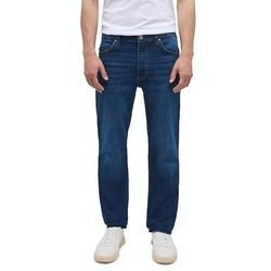 Straight-Jeans MUSTANG "Tramper Straigt" Gr. 34, Länge 32, blau (dunkelblau), Herren, Denim/Jeans, Obermaterial: 99% Baumwolle, 1% Elasthan, Jeans