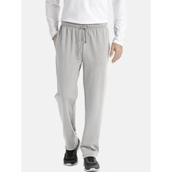 Jogginghose BABISTA "Freizeithose ROMANZETTI", Herren, Gr. L, N-Gr, blau (silbergrau dunkelblau), Obermaterial: 60% Baumwolle CO. 40% Polyester PES., regular fit, Hosen, mit flexiblen Rundumgummizug