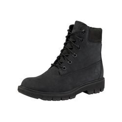 Schnürboots TIMBERLAND "Lucia Way 6 Inch Waterproof Boot" Gr. 36, schwarz (schwarz, waterbuck, schwarz, out), Nubukleder, Schuhe Damenschuh Schnürboots, Winterstiefel, Schnürstiefel, Winterschuhe, wasserdicht