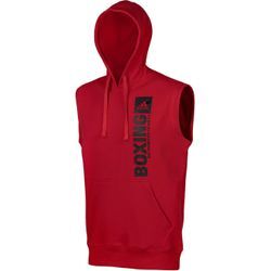 Hoodie ADIDAS PERFORMANCE "Community Vertical Hoody SL BOXING" Gr. L, rot, Sweatshirts, Herren, L, Obermaterial: 80% Baumwolle, 20% Polyester