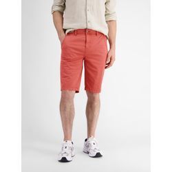 Bermudas LERROS "LERROS Stretch Chino-Bermuda", Herren, Gr. 33, Normalgrößen, rot (schwarz coral rot), 98% Baumwolle, 2% Elasthan, Hosen