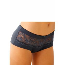 Panty LASCANA "Nina" Gr. 44/46, bunt (marine, nougat) Damen Unterhosen mit transparenter Spitze vorne