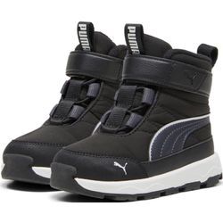 Winterboots PUMA "EVOLVE BOOT AC+ INF" Gr. 21, schwarz-weiß (puma schwarz, strong gray, puma weiß), Kinder, Textil, Schuhe, Snowboots, Winterstiefel, Winterschuhe, für Kinder