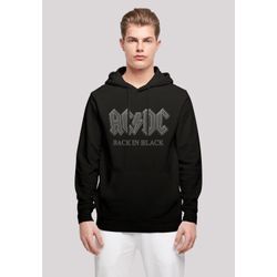 Kapuzenpullover F4NT4STIC "ACDC Back in Black Rock Music Band", Herren, Gr. L, schwarz, Obermaterial: 50% Baumwolle, 50% Polyester, casual, relaxed fit, Langarm, Pullover, Print