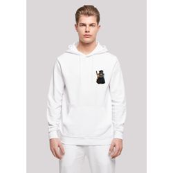 Kapuzenpullover F4NT4STIC "Wizard Cat HOODIE" Gr. L, weiß, Herren, Obermaterial: 50% Baumwolle, 50% Polyester, Pullover, Print