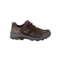 Wanderschuh JACK WOLFSKIN "VOJO 3 TEXAPORE LOW M", Gr. UK 11 - EU 45,5, Normalschaft, braun (schwarz, braun, lime), Main Material Second Material 100% Polyamide Lining Sole 100% Rubber/ EVA, Schuhe