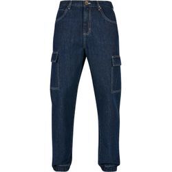 Bequeme Jeans SOUTHPOLE "Southpole Herren Southpole Denim With Cargo Pockets", Herren, Gr. 30, Normalgrößen, blau (indigo raw), 100% Baumwolle, unifarben, casual, Jeans