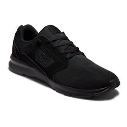 Sneaker DC SHOES "Skyline", Gr. 6(38), schwarz (schwarz, schwarz, schwarz), Obermaterial: Leder [Kuh] / Futter: Textil / Außensohle: Gummi, Schuhe