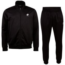 Trainingsanzug LOTTO, Herren, Gr. XL (56/58), schwarz (caviar), 100% Polyester, unifarben, sportlich, Sportanzüge, - besonders leicht & bequem