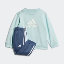 Trainingsanzug ADIDAS SPORTSWEAR "I BOS LOGO JOG" Gr. 74, grün (halo mint, weiß) Kinder Sportanzüge