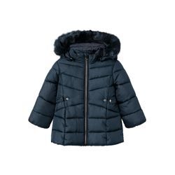 Outdoorjacke NAME IT "NMFMERETHE JACKET GLITTER NOOS" Gr. 104, blau (schwarz sapphire), Mädchen, Obermaterial: 100% Polyester, unifarben, Jacken