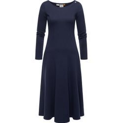 A-Linien-Kleid RAGWEAR "Appero Long" Gr. L (40), Normalgrößen, blau (navy) Damen Kleider Stylisches Langarm-Kleid für den Winter