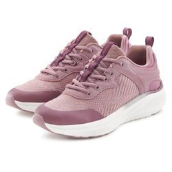 Sneaker LASCANA Gr. 35, lila Damen Schuhe Freizeitschuh, Schnürhalbschuh mit herausnehmbarer Innensohle VEGAN