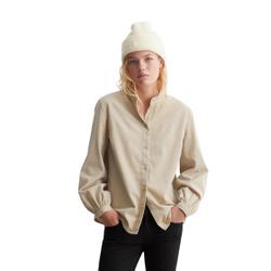 Langarmbluse MARC O'POLO DENIM "aus Organic Cotton" Gr. XL, beige, Damen, Obermaterial: 100% Baumwolle, unifarben, Blusen