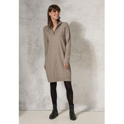 Midikleid CECIL Gr. M (40), US-Größen, grau (taupe melange) Damen Kleider in Unifarbe